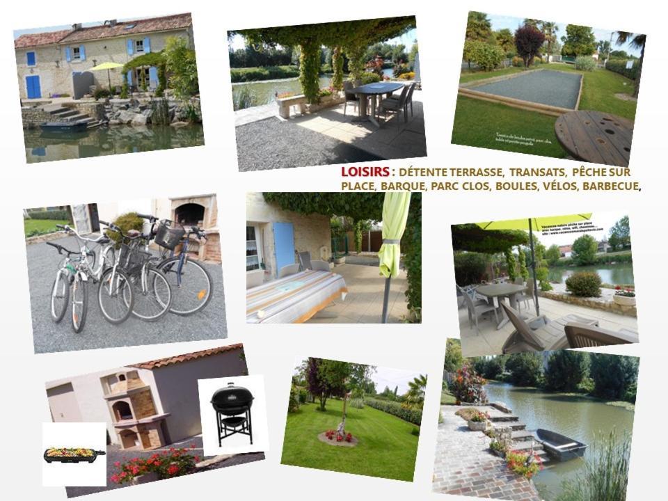 Marais Poitevin Bord Riviere Peche ,Barque, Velos, Wifi, Linge, Cheminee, Cuisine, Terrain De Boules La Taillee ภายนอก รูปภาพ